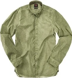 Hemd, Extra Slim, Baumwolle, Oliv