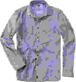 Hemd Slim Fit, Flanell, Blau -Milestone Shop 162031 norm 1
