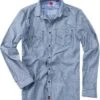 Hemd Slim Fit, Flanell, Blau -Milestone Shop 162031 norm
