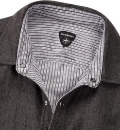 Hemd, Shaped Fit, Baumwolle Doubleface, Schwarz -Milestone Shop 162033 norm2