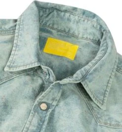 Gas Hemd, Baumwolle, Jeansblau Meliert -Milestone Shop 178703 norm2