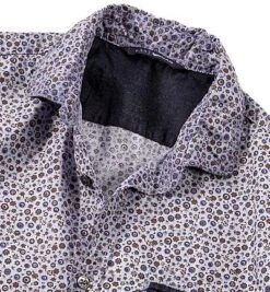 Gas Hemd, Slim Fit, Popeline, Hellblau-braun -Milestone Shop 191072 norm2