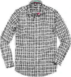 Hemd, Slim Fit, Popeline, Blau-grün Kariert -Milestone Shop 193060 norm 1