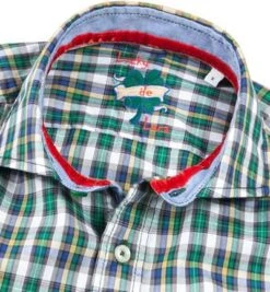 Hemd, Slim Fit, Popeline, Blau-grün Kariert -Milestone Shop 193060 norm2