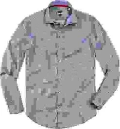 Hemd, Slim Fit, Popeline, Blau Gemustert -Milestone Shop 193062 norm 1