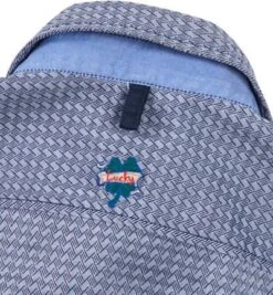 Hemd, Slim Fit, Popeline, Blau Gemustert -Milestone Shop 193062 norm6