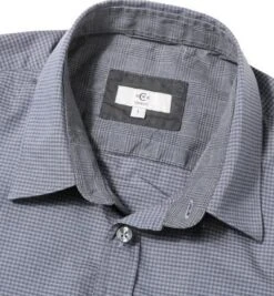 CERRUTI 1881 Hemd, Regular Fit, Popeline, Blau-grau Kariert -Milestone Shop 198871 norm2