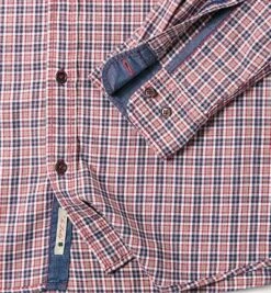 Hemd, Twill, Rot-blau Kariert -Milestone Shop 246628 norm3
