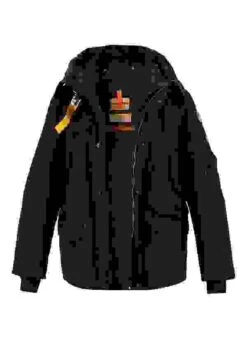 PARAJUMPERS 2-in-1 Daunenjacke Right Hand, Slim Fit, Mikrofaser, Schwarz -Milestone Shop 301857 norm 1