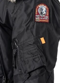 PARAJUMPERS 2-in-1 Daunenjacke Right Hand, Slim Fit, Mikrofaser, Schwarz -Milestone Shop 301857 norm6