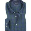 Marc O'Polo Hemd, Shaped Fit, Baumwolle, Dunkelblau-schilfgrün Kariert -Milestone Shop 302682 norm