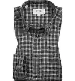 ETON Hemd, Slim Fit, Twill, Grau-blau Kariert -Milestone Shop 304570 norm 1