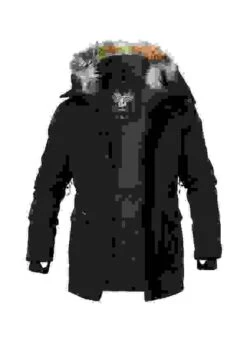 Daunenparka, Mikrofaser Wasserdicht - Echtfell, Schwarz -Milestone Shop 307196 norm 1
