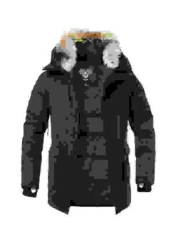 Daunenparka, Mikrofaser Wasserdicht - Echtfell, Navy -Milestone Shop 307613 norm 1