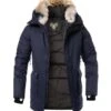 Daunenparka, Mikrofaser Wasserdicht - Echtfell, Navy 1 Daunenparka, Mikrofaser Wasserdicht - Echtfell, Navy -Milestone Shop 307613 norm