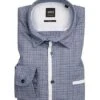 Boss Hemd, Slim Fit, Baumwolle, Dunkelblau-weiß Meliert -Milestone Shop 309879 norm