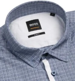 Boss Hemd, Slim Fit, Baumwolle, Dunkelblau-weiß Meliert -Milestone Shop 309879 norm2