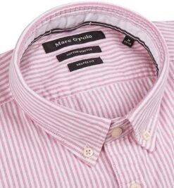 Marc O'Polo Hemd, Shaped Fit, Baumwolle, Rosé-weiß Gestreift -Milestone Shop 313135 norm2