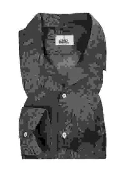 Hemd, Popeline, Khaki Gemustert -Milestone Shop 316317 norm 1