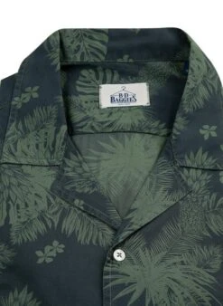 Hemd, Popeline, Khaki Gemustert -Milestone Shop 316317 norm2