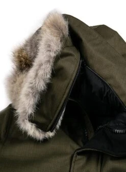 Daunenparka, Mikrofaser Wasserdicht - Echtfell, Olivgrün -Milestone Shop 330516 norm5