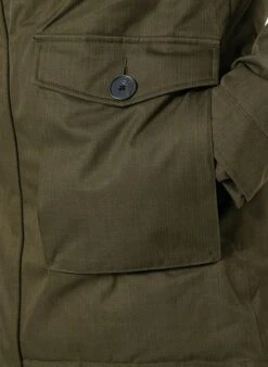 Daunenparka, Mikrofaser Wasserdicht - Echtfell, Olivgrün -Milestone Shop 330516 norm6