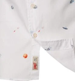 BOB Hemd, Popeline, Weiß Gemustert -Milestone Shop 345930 norm3