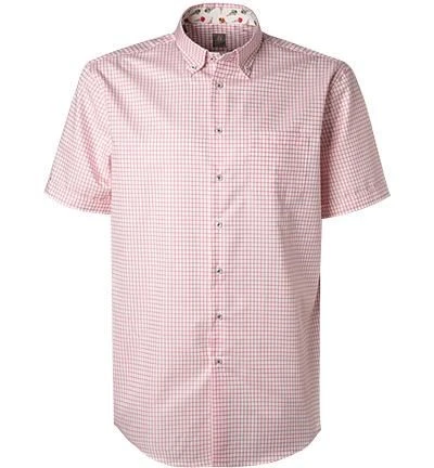 Kurzarmhemd, Custom Fit, Twill, Orange-weiß Kariert 3 Kurzarmhemd, Custom Fit, Twill, Orange-weiß Kariert