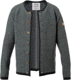 Strickjanker, Lammwolle, Grau-anthrazit