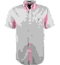 Gant Kurzarmhemd, Regular Fit, Popeline, Rosa-weiß Kariert -Milestone Shop 362964 norm 1
