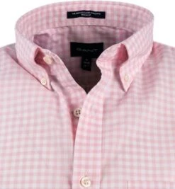 Gant Kurzarmhemd, Regular Fit, Popeline, Rosa-weiß Kariert -Milestone Shop 362964 norm2