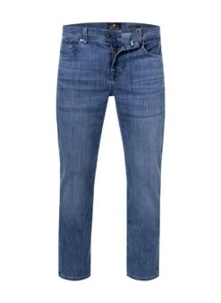 7 For All Mankind Jeans Slimmy, Baumwoll-Stretch, Mittelblau