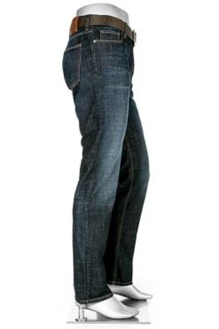 Alberto Jeans Pipe, Regular Fit, Baumwoll-Stretch 11oz, Dunkelblau -Milestone Shop 371206 norm2