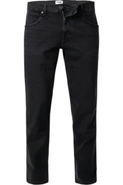 Wrangler Jeans Greensboro, Regular Straight, Baumwoll-Stretch 13oz, Schwarz