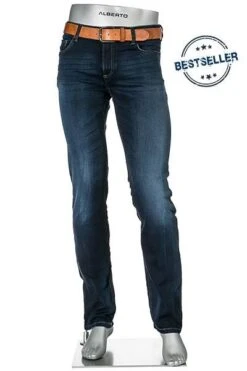 Alberto Jeans Cosy Pipe, Regular Fit, Baumwoll-Stretch 9oz, Dunkelblau