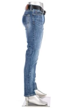 Alberto Jeans Pipe, Regular Fit, Baumwoll-Stretch 11oz, Blau -Milestone Shop 373661 norm2