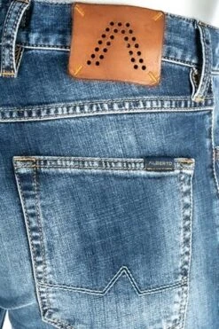 Alberto Jeans Pipe, Regular Fit, Baumwoll-Stretch 11oz, Blau -Milestone Shop 373661 norm6