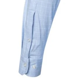OLYMP Hemd, Super Slim Fit, Jersey, Hellblau Kariert -Milestone Shop 373991 norm3