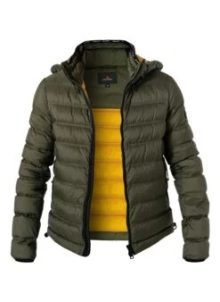 PEUTEREY Daunenjacke BOGGS, Mikrofaser Wasserabweisend, Dunkelolive