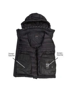 PEUTEREY Daunenjacke BOGGS, Mikrofaser Wasserabweisend, Schwarz -Milestone Shop 376134 norm3