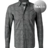 Hemd, Slim Fit, Jersey Geruchshemmend, Grau Kariert