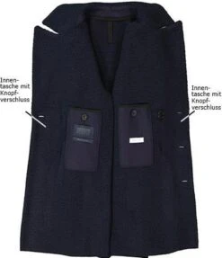HARRIS WHARF LONDON Cabanjacke, Schurwolle Halbgefüttert, Navy -Milestone Shop 377047 norm3