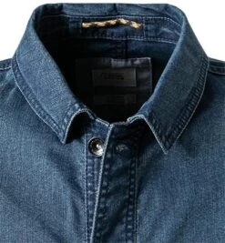 Camel Active Overshirt, Regular Fit, Baumwolle, Indigo Meliert -Milestone Shop 377848 norm2