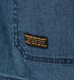 Camel Active Overshirt, Regular Fit, Baumwolle, Indigo Meliert -Milestone Shop 377848 norm3