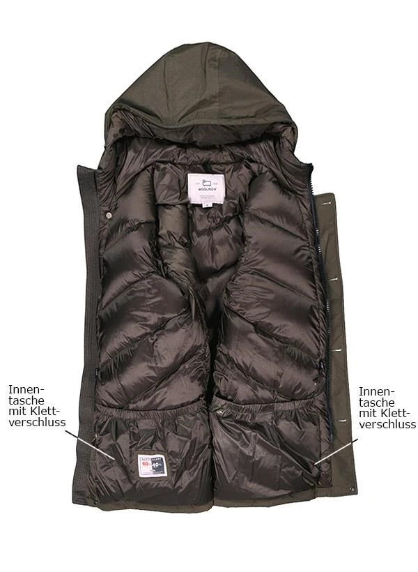 Woolrich Daunenparka Arctic, Baumwolle, Dunkelgrün 6 Woolrich Daunenparka Arctic, Baumwolle, Dunkelgrün – Bild 4
