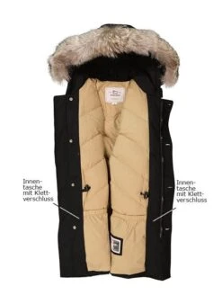 Woolrich Daunenparka Arctic, Baumwolle Echtpelz, Schwarz -Milestone Shop 378072 norm3