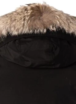 Woolrich Daunenparka Arctic, Baumwolle Echtpelz, Schwarz -Milestone Shop 378072 norm6