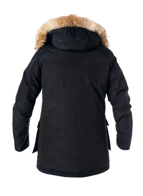Woolrich Daunenparka Arctic, Baumwolle Echtfell, Dunkelblau 4 Woolrich Daunenparka Arctic, Baumwolle Echtfell, Dunkelblau – Bild 2