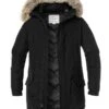 Woolrich Daunenparka Polar, Baumwolle Mit Echtpelz, Schwarz -Milestone Shop 378094 norm
