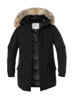 Woolrich Daunenparka Polar, Baumwolle Mit Echtpelz, Schwarz